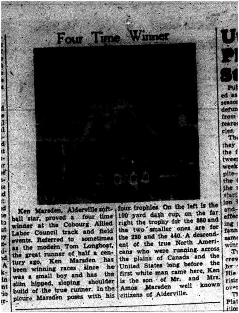 1955-09-15 Track & Field -Ken Marsden 4x Winner