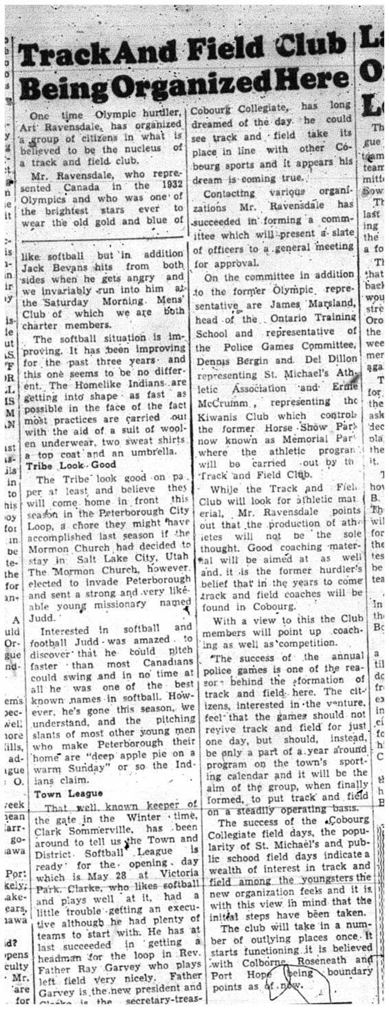 1956-05-10 Track & Field -Club being organized