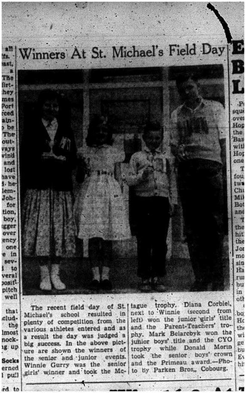 1956-06-07 School -St Michael's Track & Field Day Winners pic