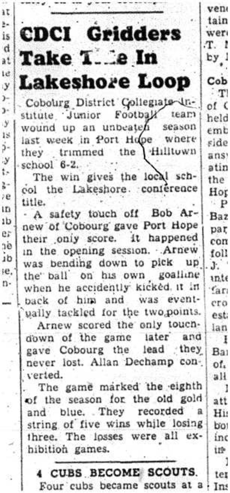 1956-11-15 School -Football CDCI vs PH