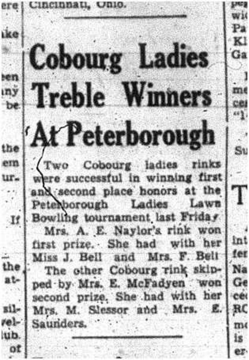 1957-08-22 Lawn Bowling -Ladies Tourney