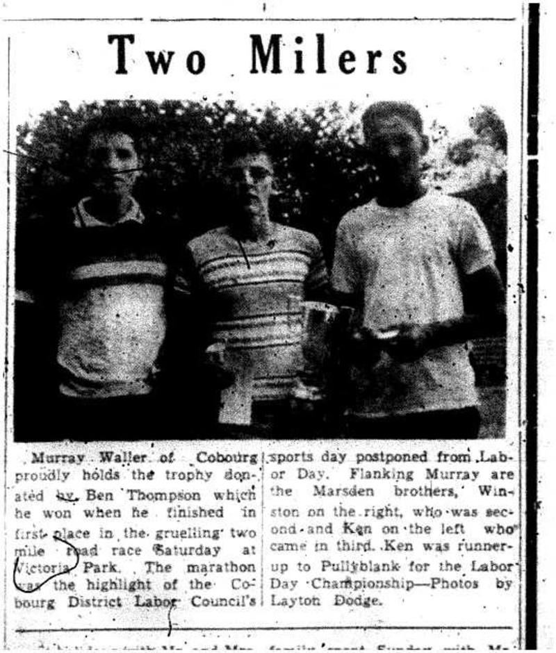 1957-09-12 Track & Field -Winners of Road Race