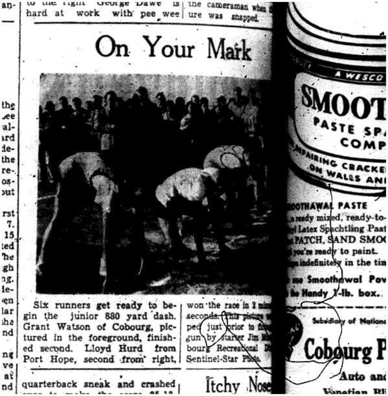 1957-10-10 Track & Field -Junior 880 Yard Dash Race