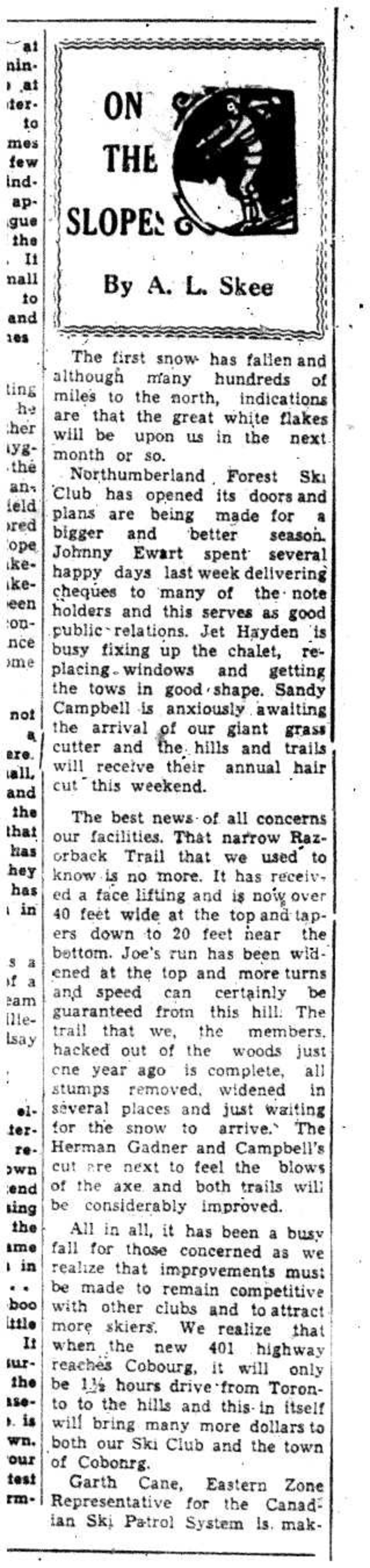 1957-10-24 Skiing -Northumberland Forest Club season opens