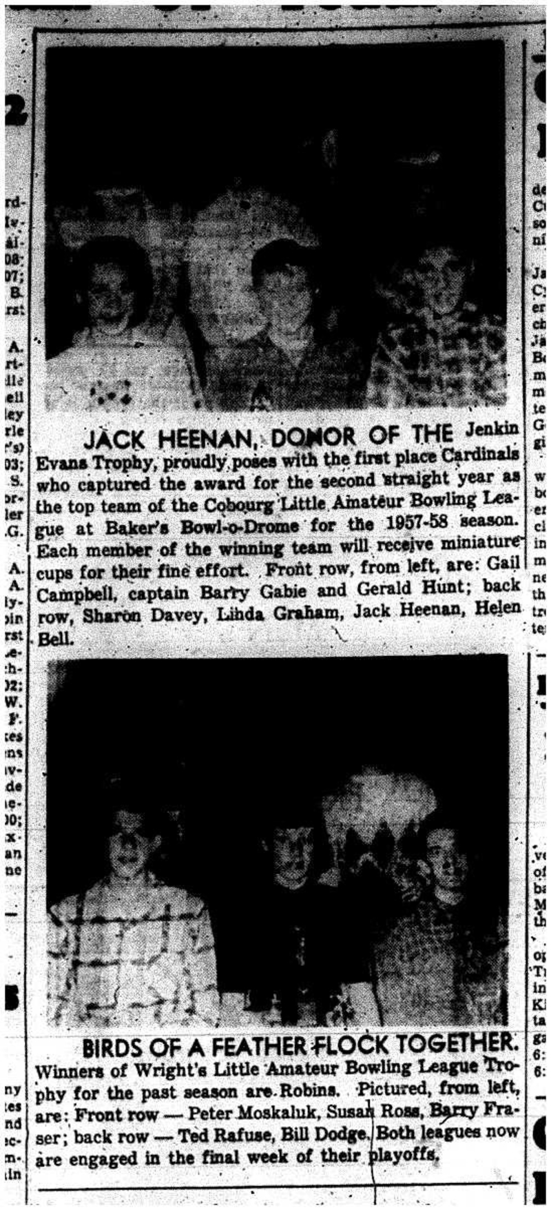 1958-05-18 Bowling -Little Amateur League Awards