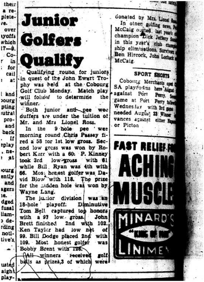 1958-07-31 Golf -Juniors play