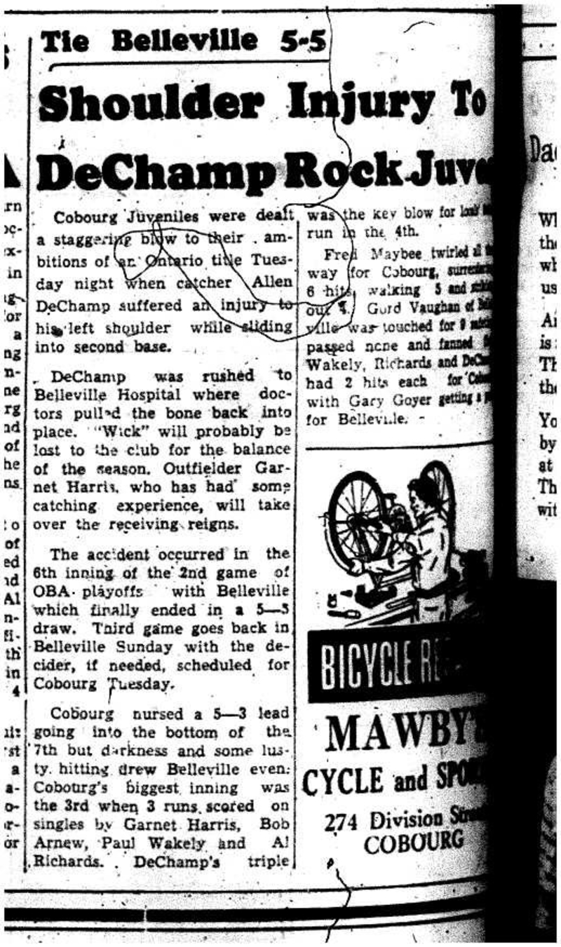 1958-08-21 Baseball -Juveniles vs Belleville