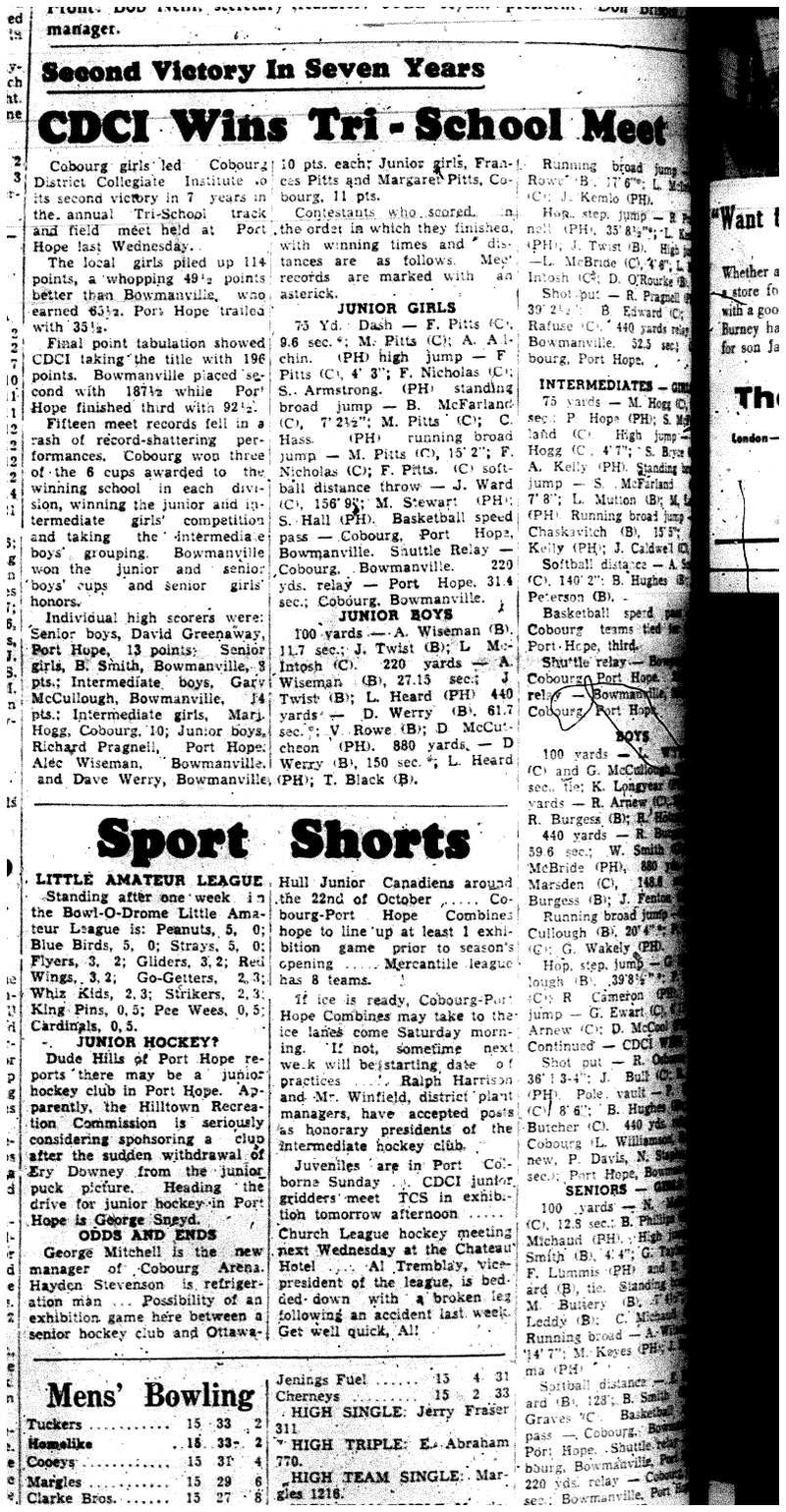 1958-10-09 School -CDCI wins Tri-School Meet