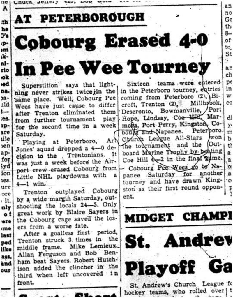 1959-03-19 Hockey -CCHL PeeWees