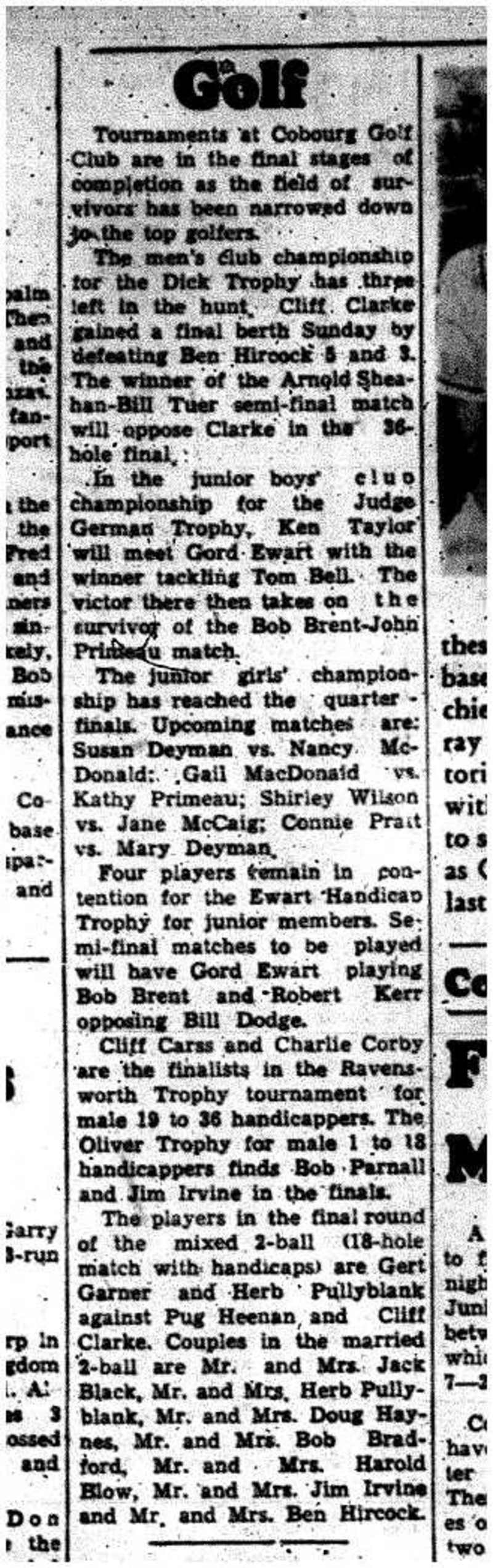 1959-08-26 Golf - Closing championships