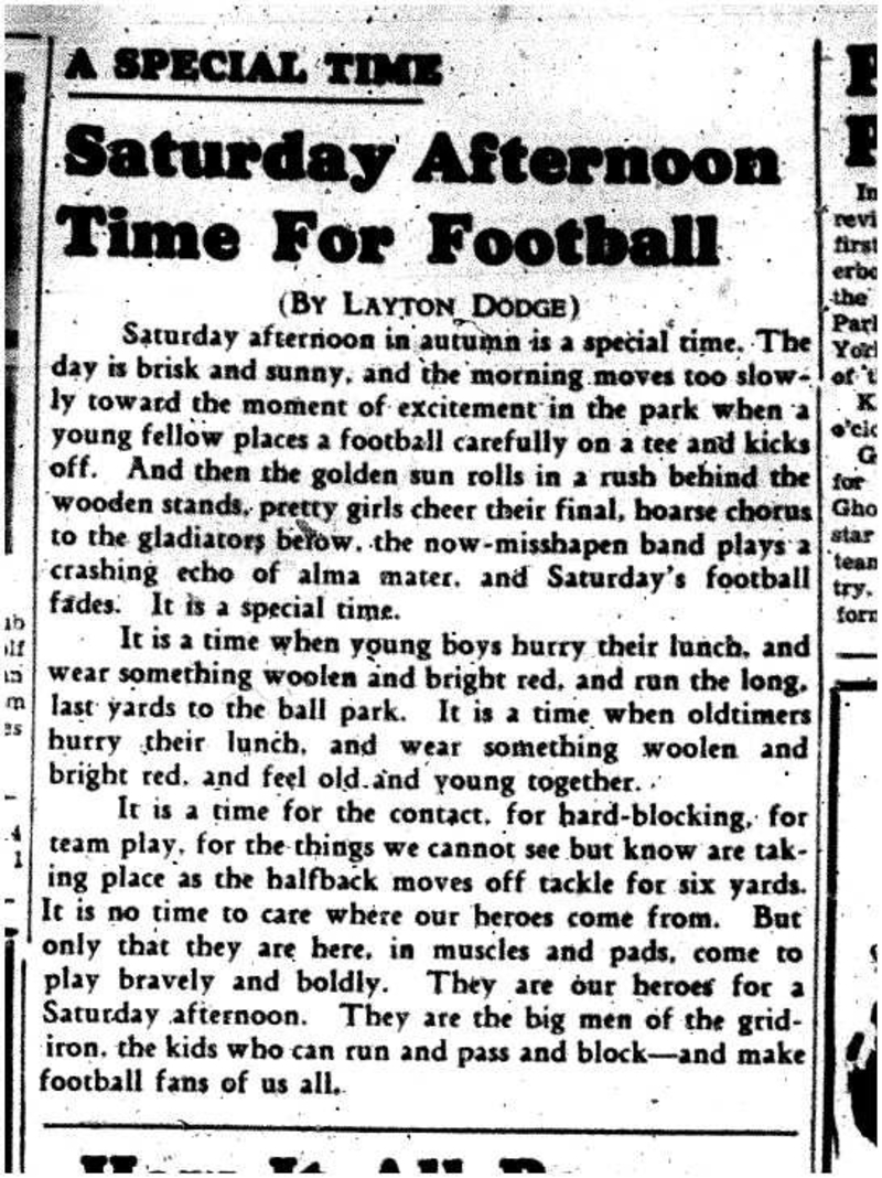 1959-09-03 Football -Layton Dodge musings