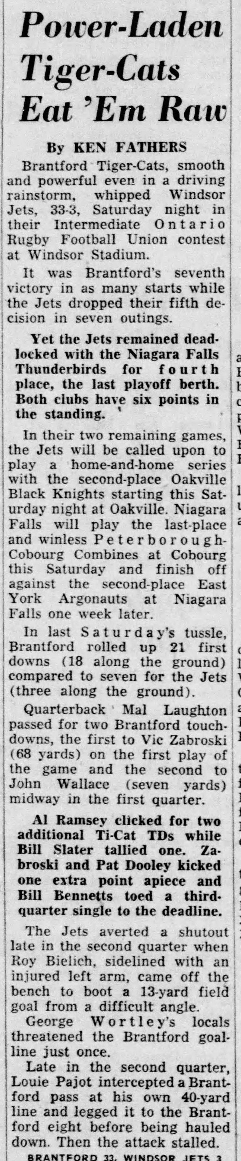 1959-10-13 Football -Peterborough-Cobourg Combines winless in IORFU -Windsor Star