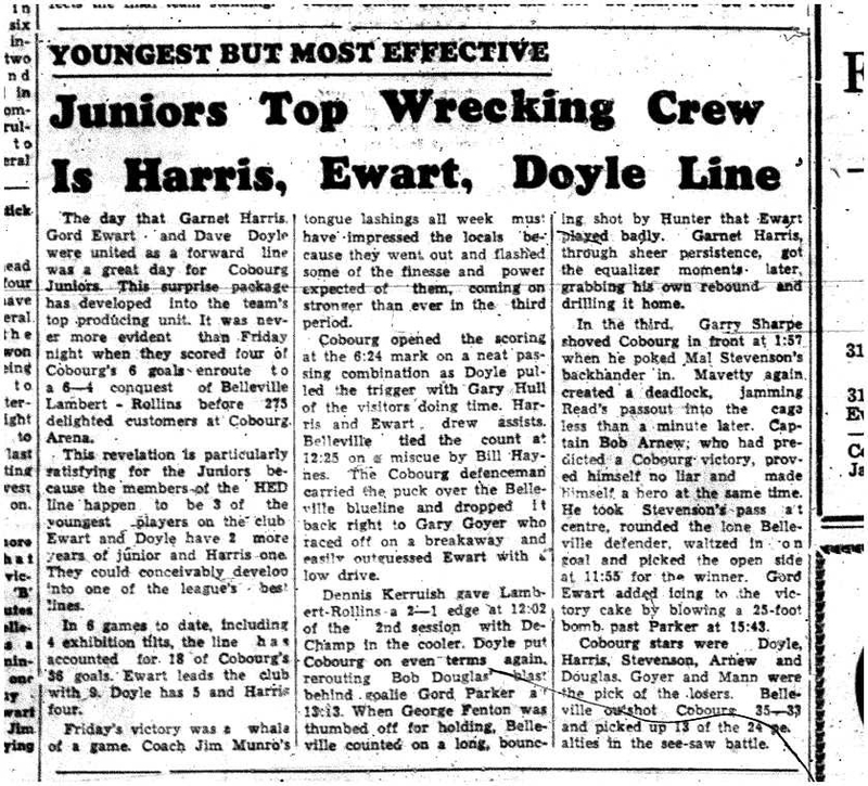 1959-12-03 Hockey -Juniors vs Belleville