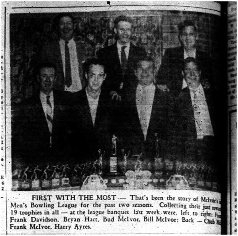 1960-06-02 Bowling -McIvors 19 trophies in Mens League