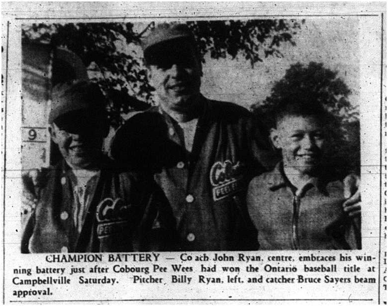 1960-10-06 Baseball -PeeWees OBA Champions -Winning battery pic