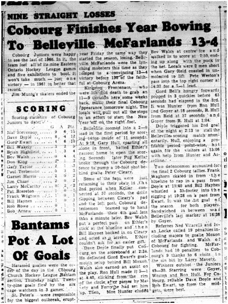 1961-01-05 Hockey -Juniors vs McFarlands