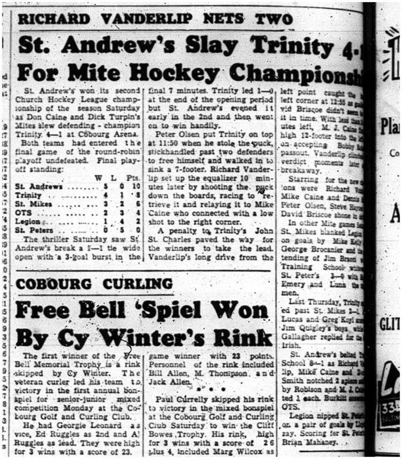 1961-04-06 Hockey -CCHL St Andrews Mite Champs