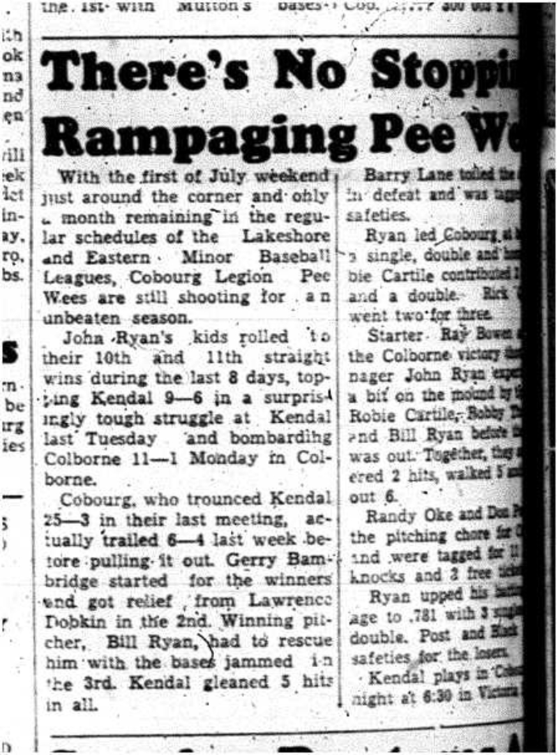 1961-06-28 Baseball -PeeWees keep winning