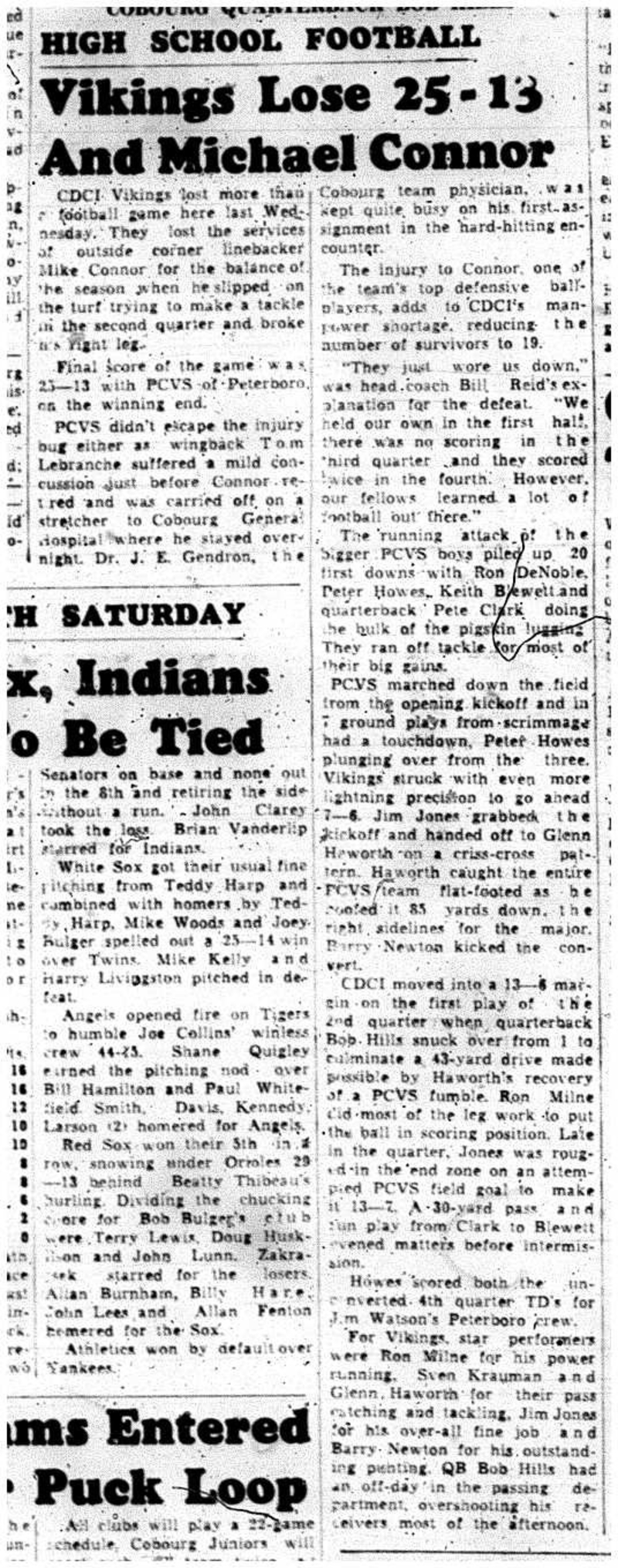 1961-10-04 School -CDCI Football Vikings vs PCVS