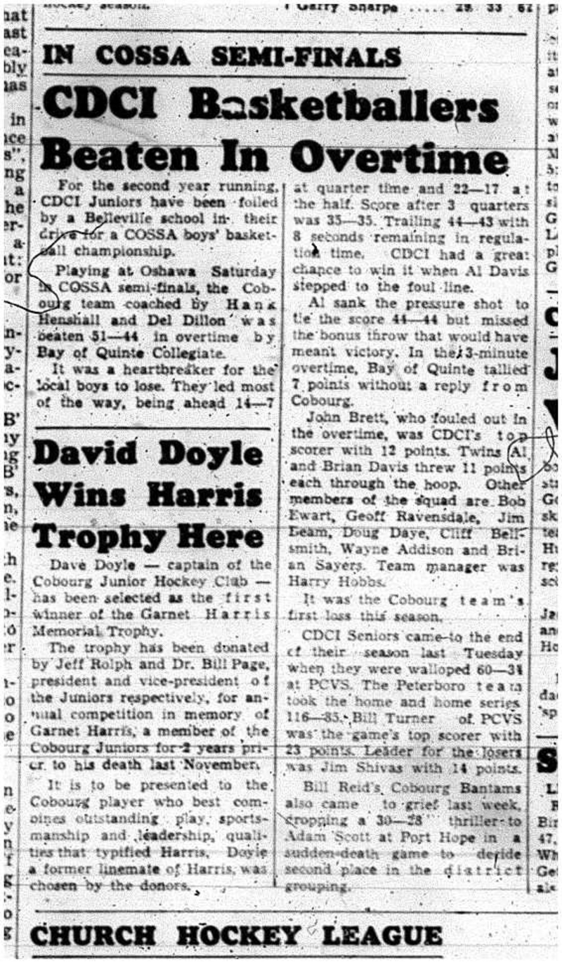 1962-03-07 School -CDCI Basketball