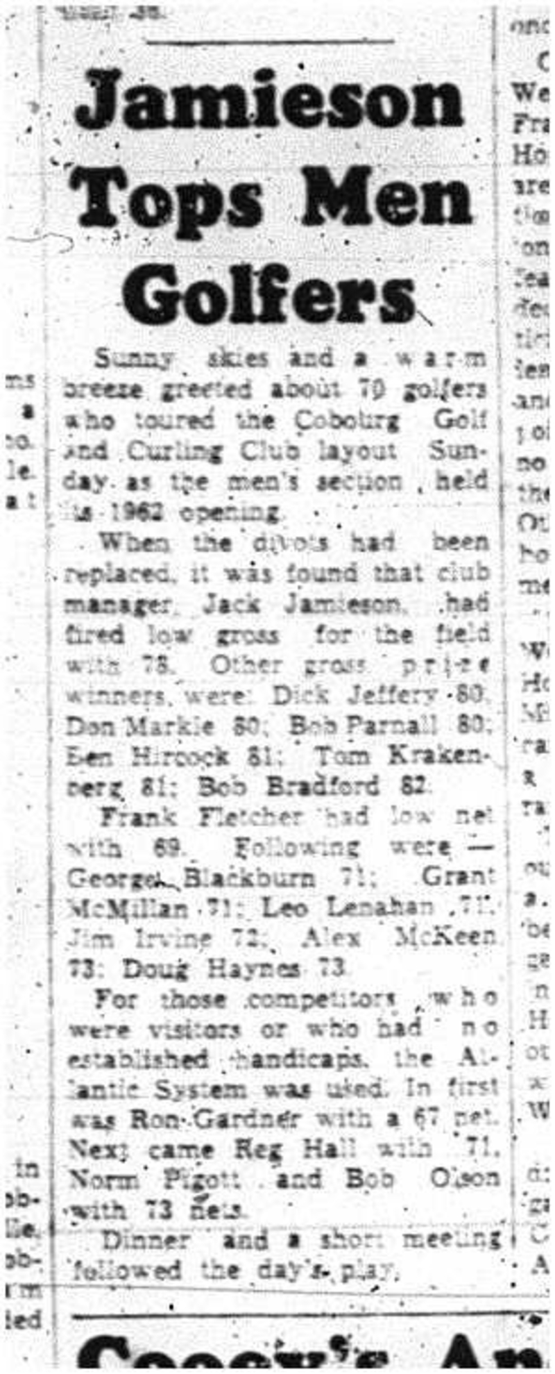 1962-05-09 Golf -Season opening