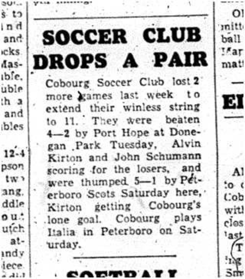 1962-07-11 Soccer -Cobourg vs PH