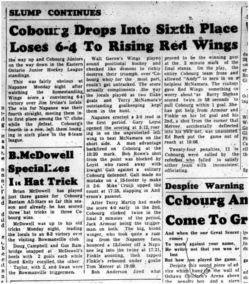 1962-12-19 Hockey -Juniors vs Napanee