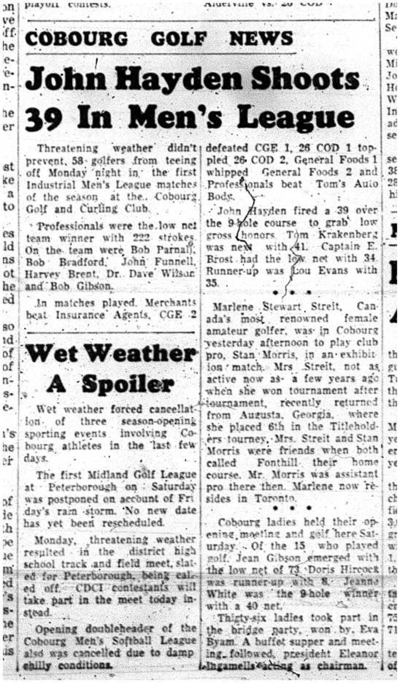1963-05-15 Golf -Marlene Stewart Streit visits