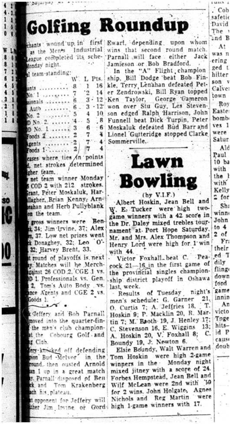 1963-07-17 Golf -Mens Industrial League