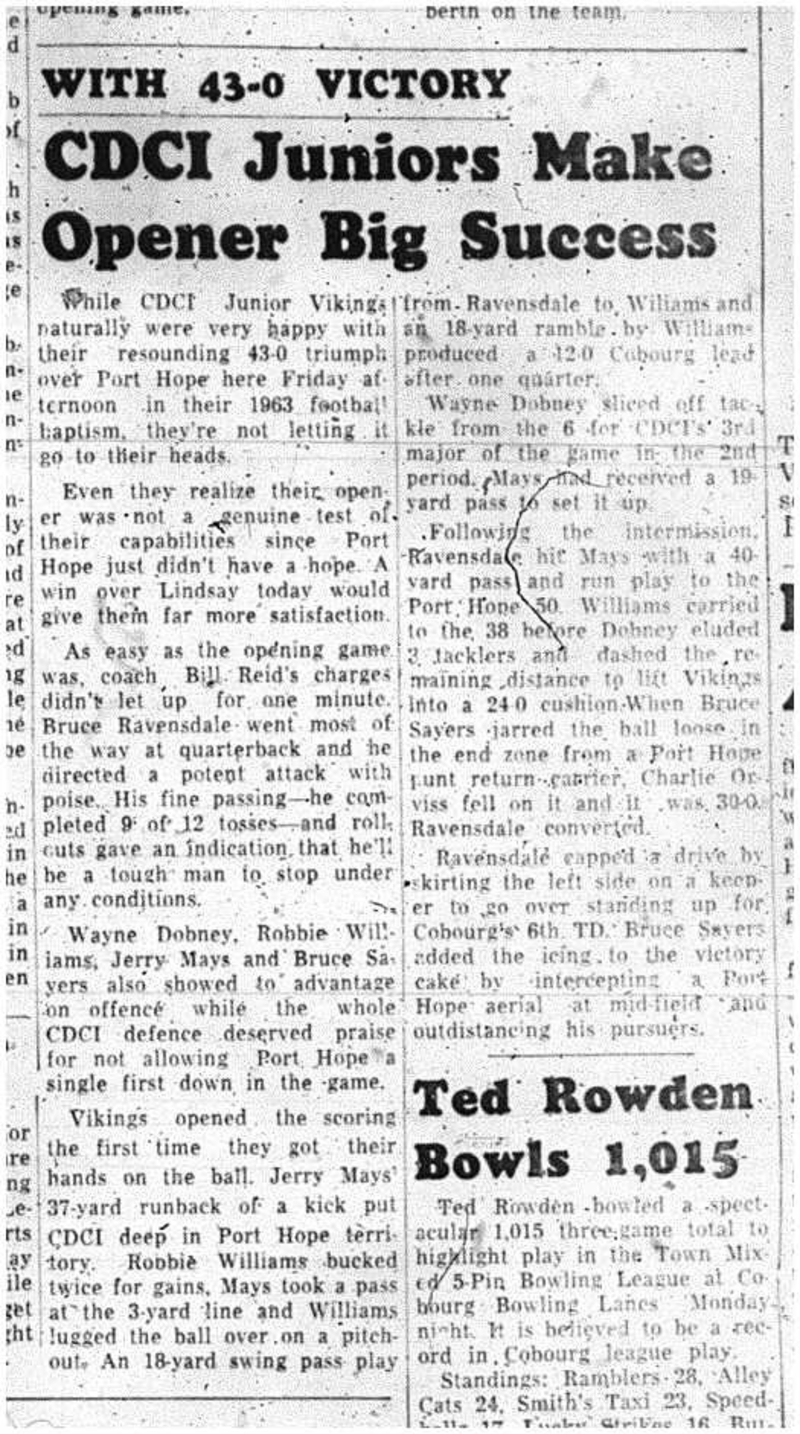 1963-10-02 School -Football CDCI East vs PH