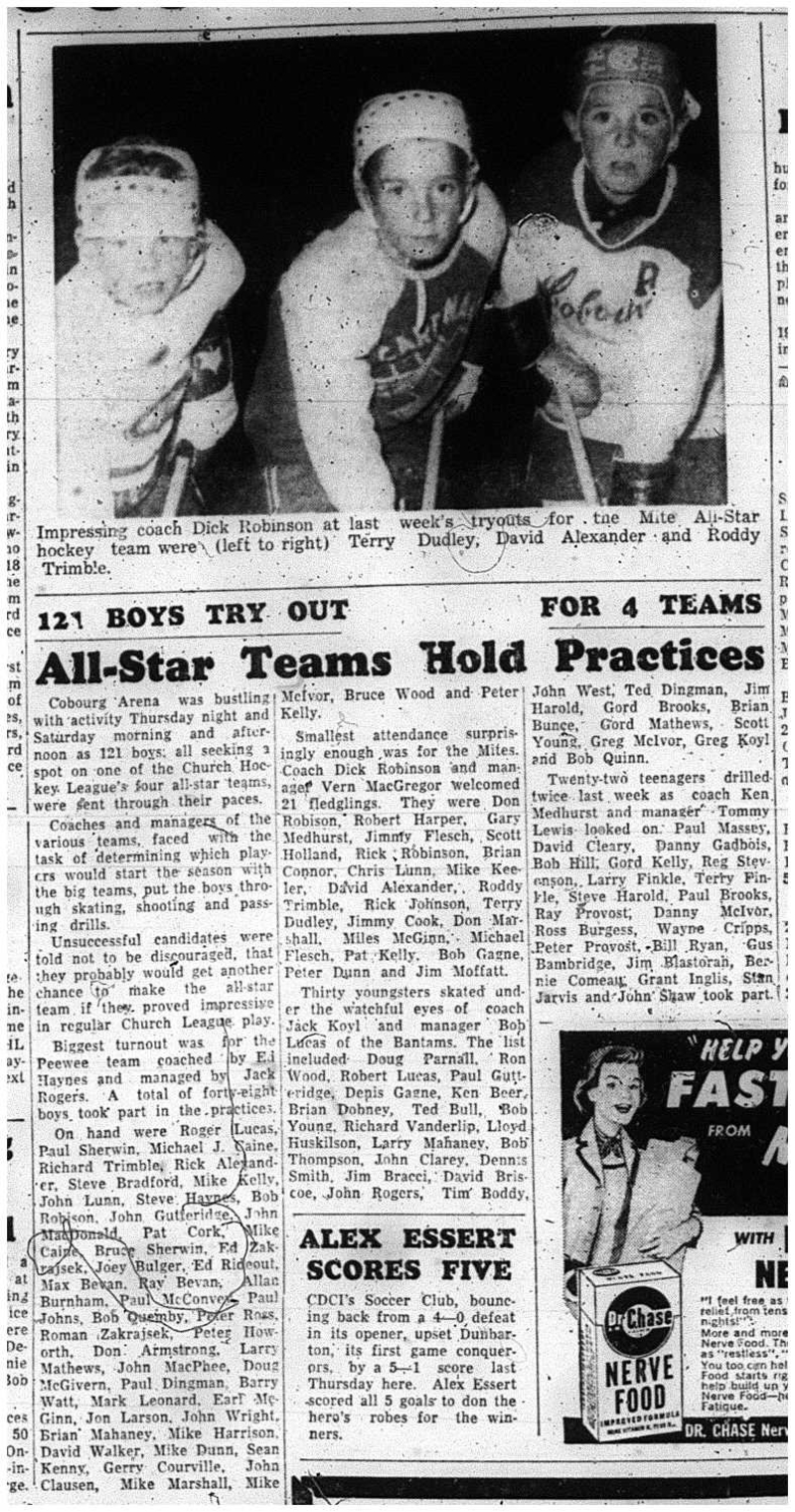 1963-10-23 Hockey -CCHL AllStars practice