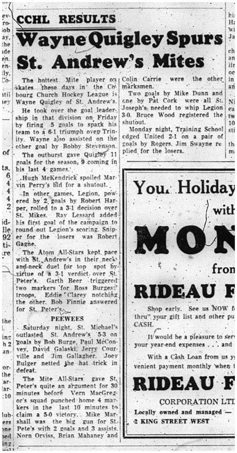 1963-12-18 Hockey -CCHL results