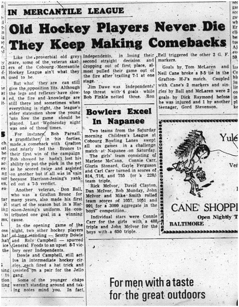 1963-12-18 Hockey -Mercantile League