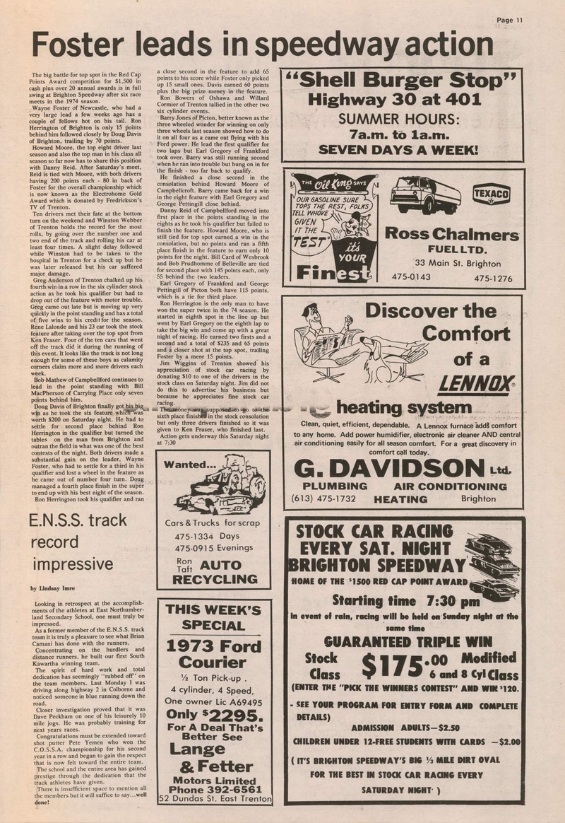 1974-06-26 Car racing -Brighton Speedway -Colborne Citizen