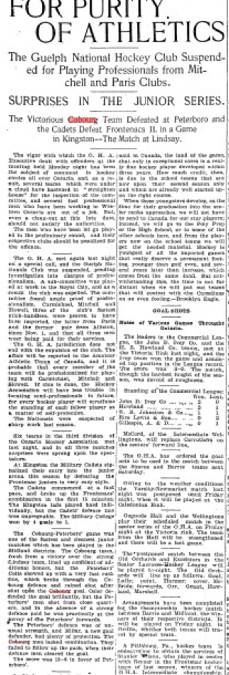 1900-01-12 Hockey -Juniors vs Ptbo-TO Star