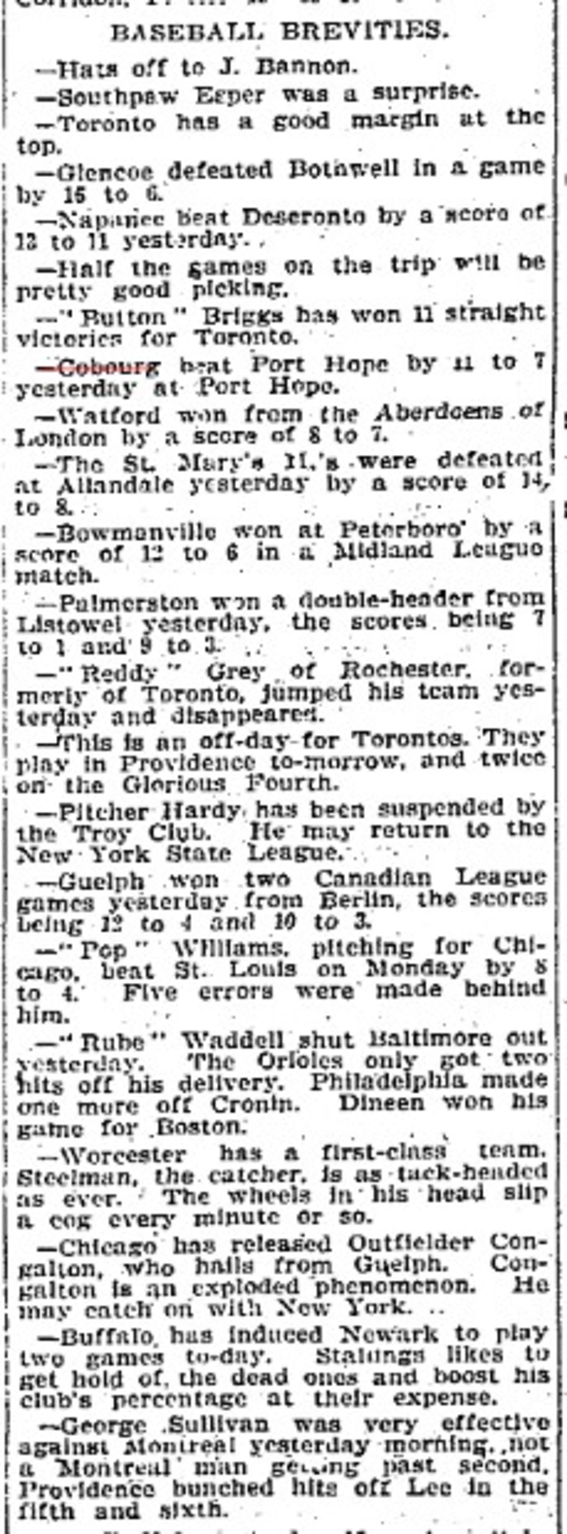 1902-07-02 Baseball -Cobourg vs PH-TO Star