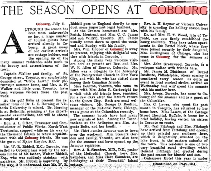 1902-07-05 Golf -Summer visitors arriving-TO Star