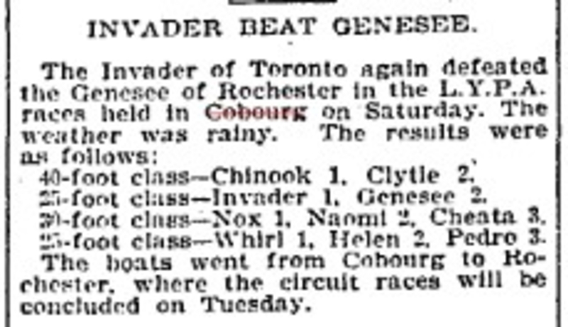 1902-07-27 Yacht Racing -LYPA Racing-TO Star