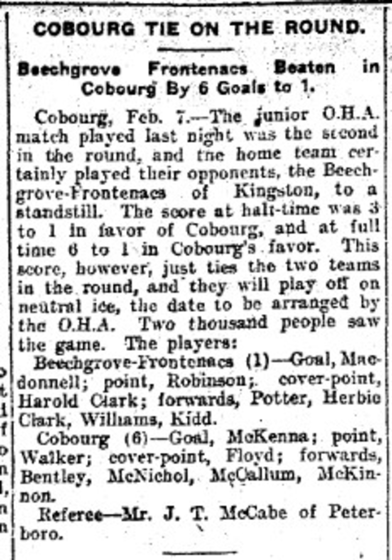 1903-02-07 Hockey -Jrs vs Kingston game 2-TO Star