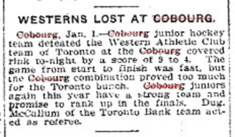 1904-01-02 Hockey -Juniors vs Toronto Western Athletics-TO Star