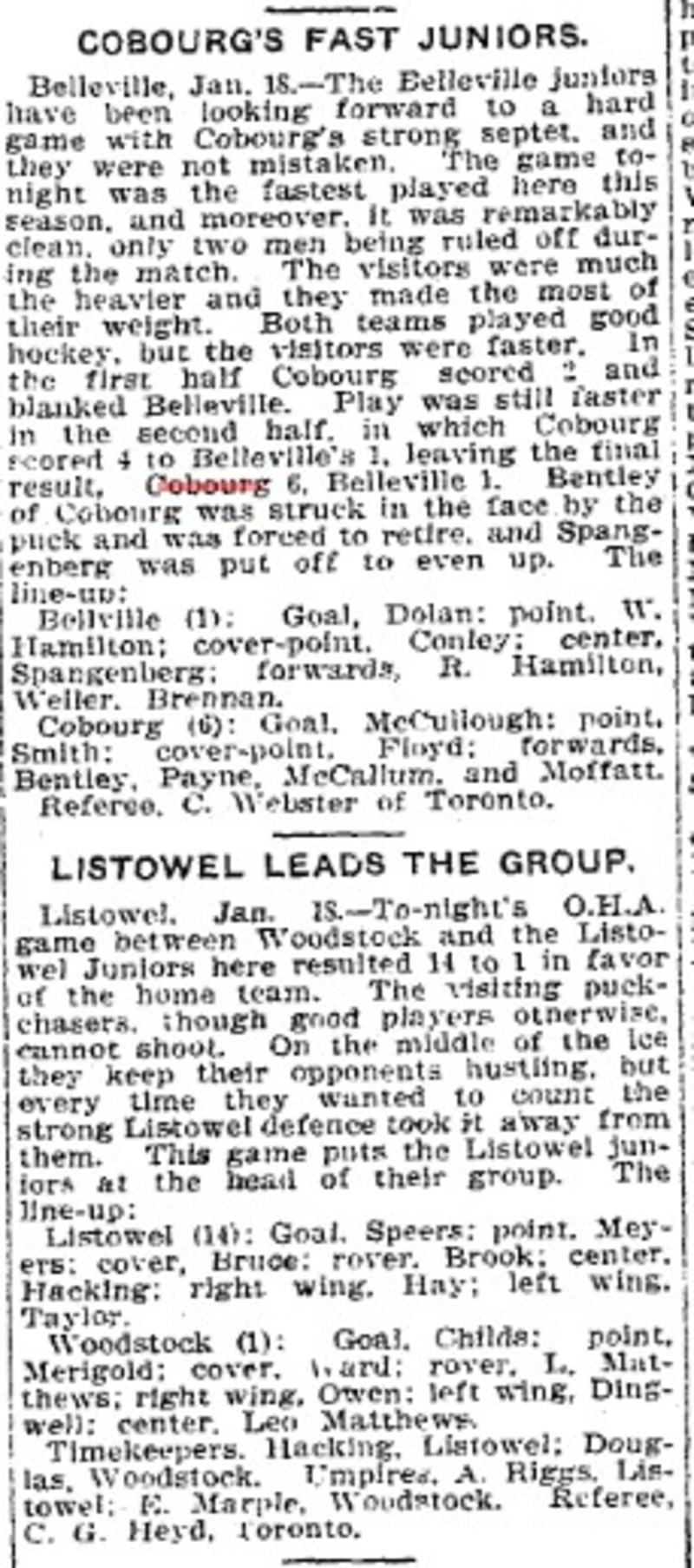 1904-01-19 Hockey -Juniors vs Belleville-TO Star