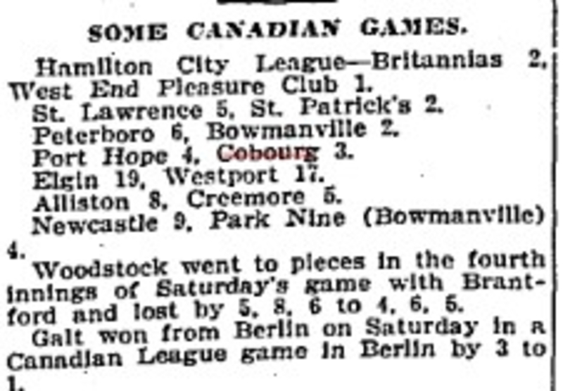 1905-07-24 Baseball -Cobourg vs PH