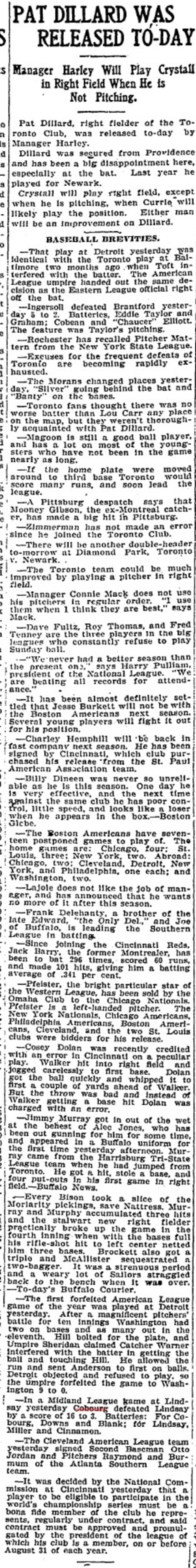 1905-08-23 Baseball -Cobourg vs Lindsay