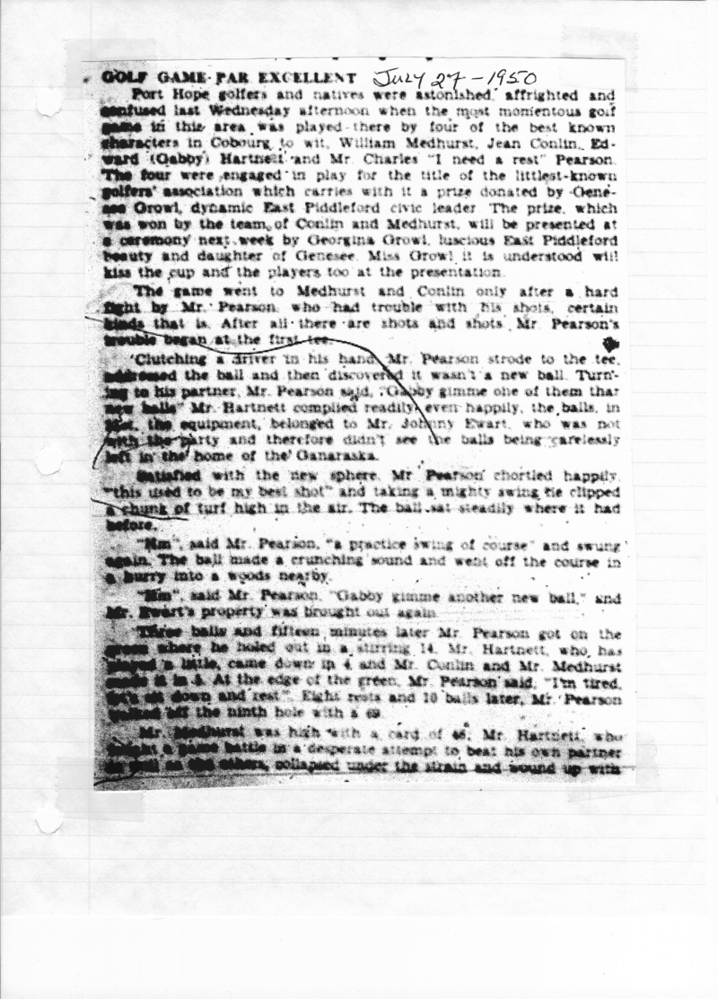1950-07-27 Golf -Story