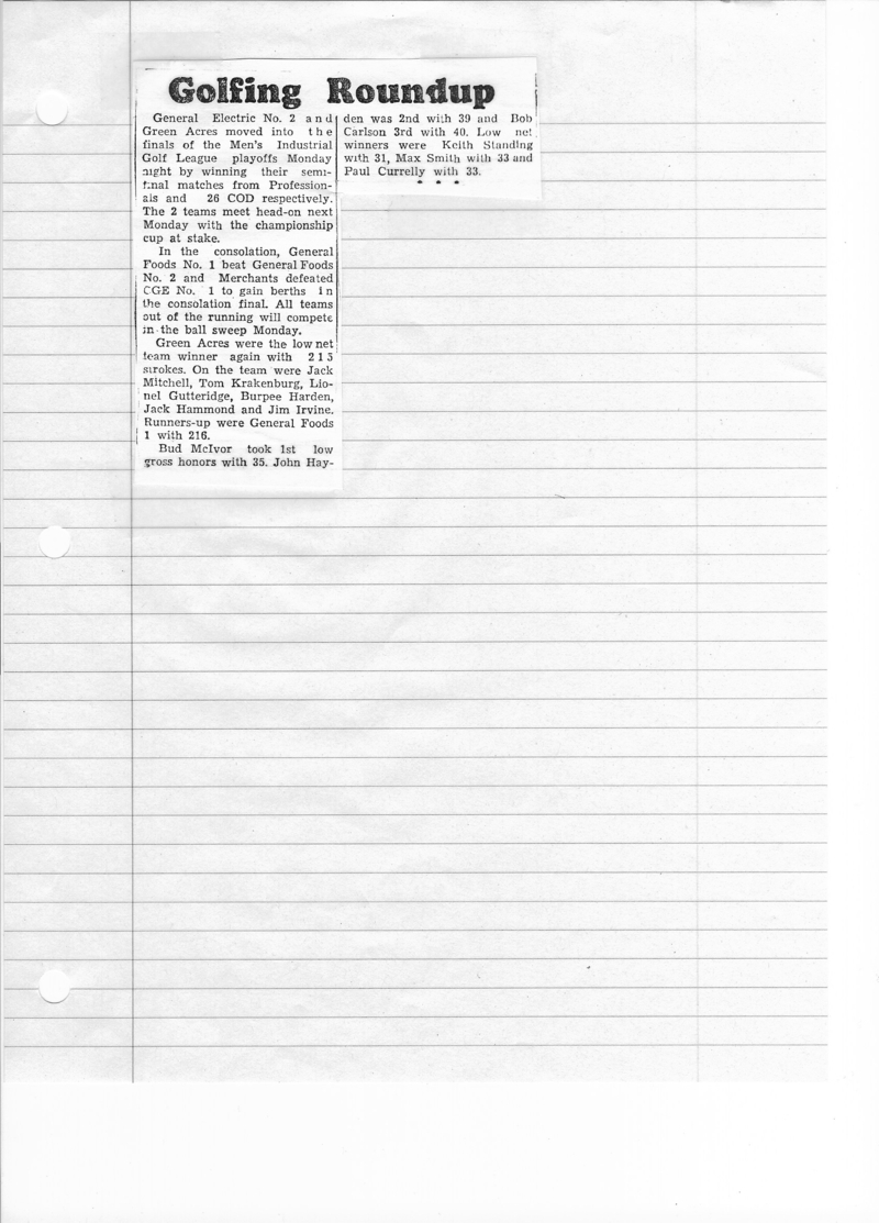 1950-09-01 Golf -Mens Industrial Golf League