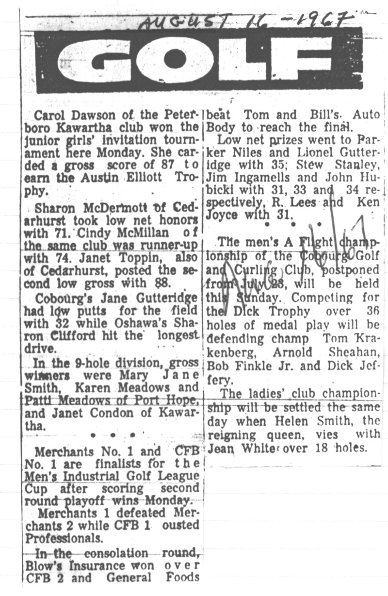 1967-08-16 Golf -Golf news