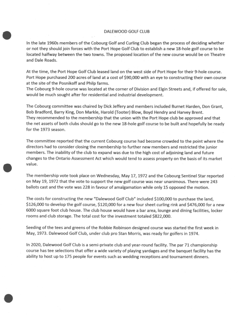 1974-04-01 Golf -Dalewood History