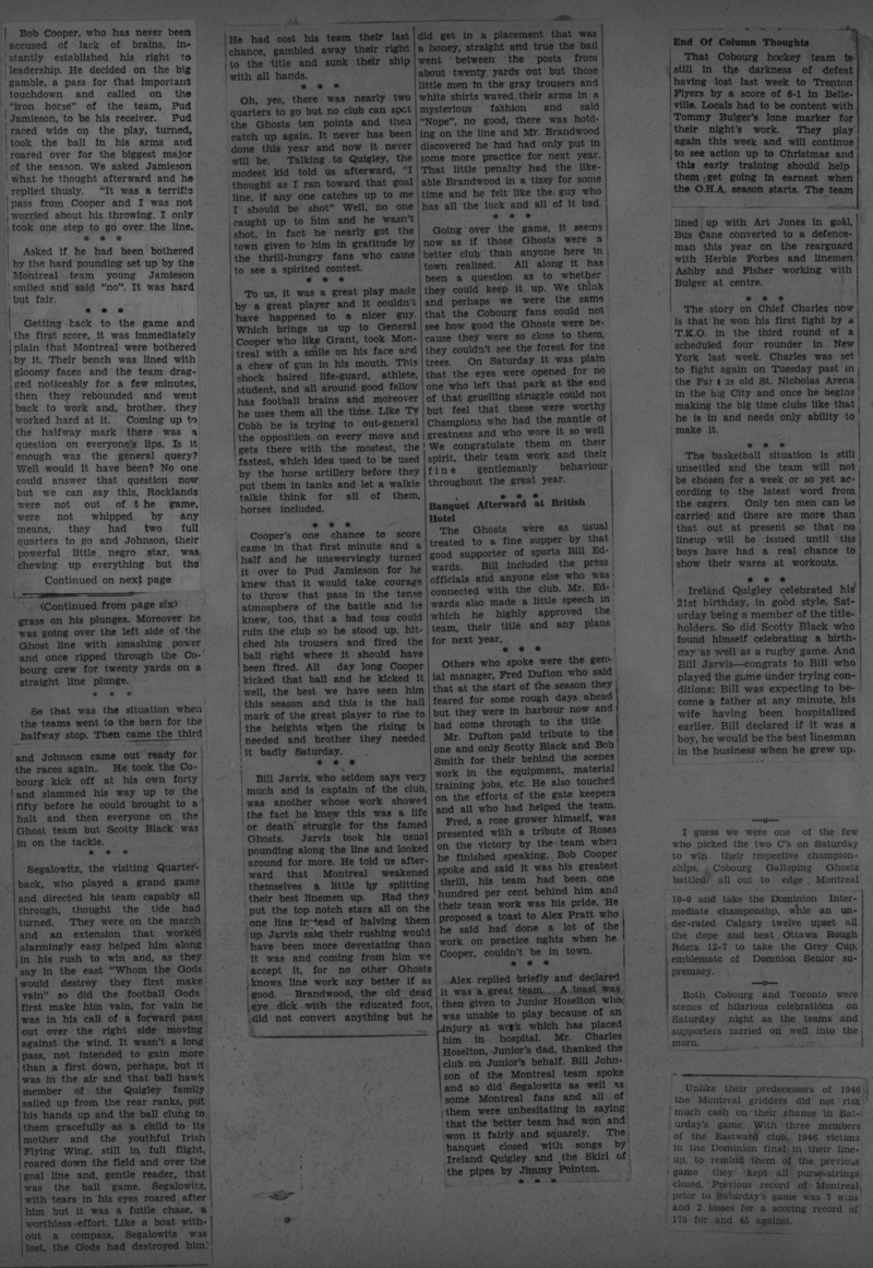 Football -Galloping Ghosts -1948 -B19-Playoffs