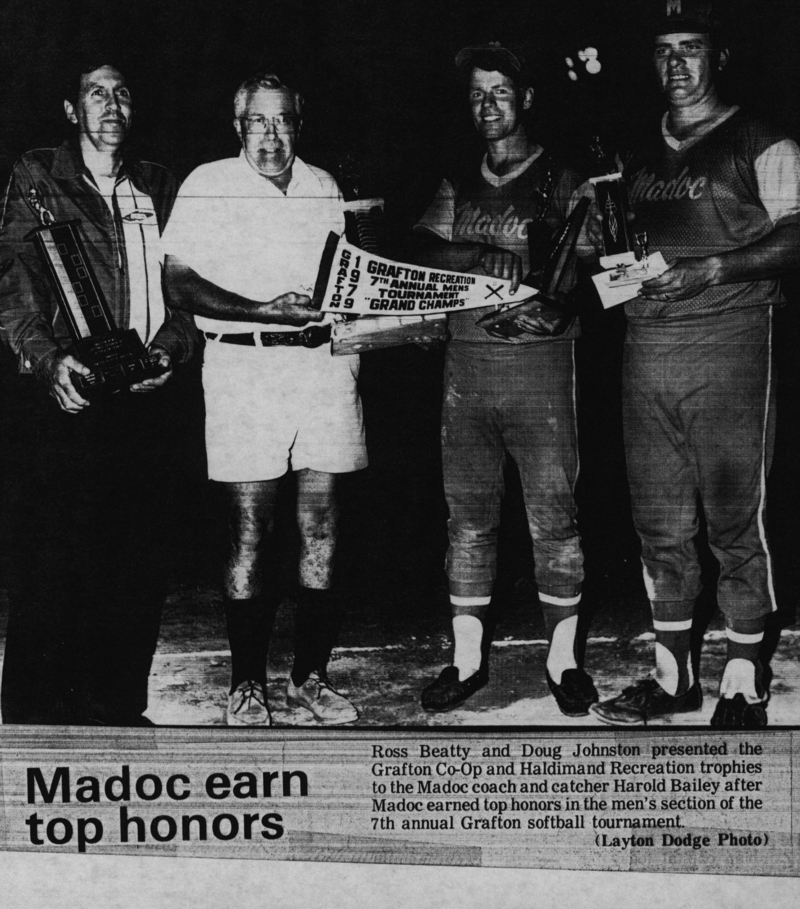 Softball -Grafton Tournament -1979 -Mens-Champs-Madoc