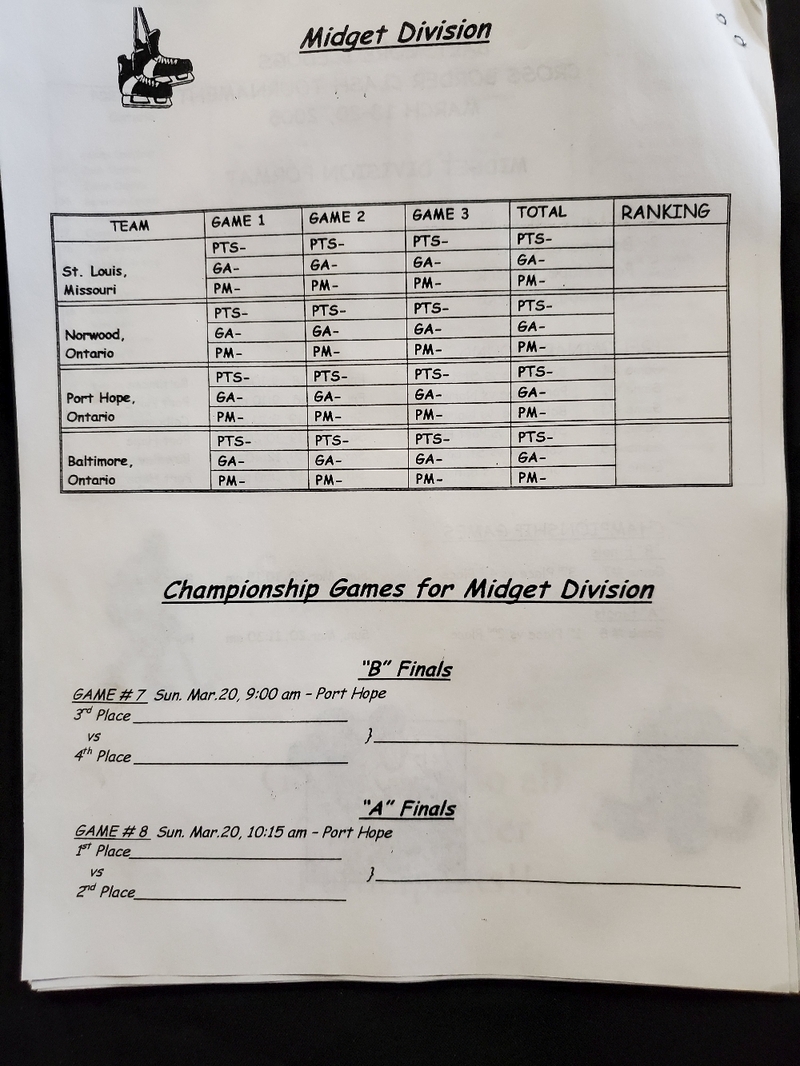 Youth Hockey Memorabilia